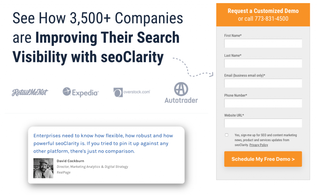 Example of SaaS lead generation.