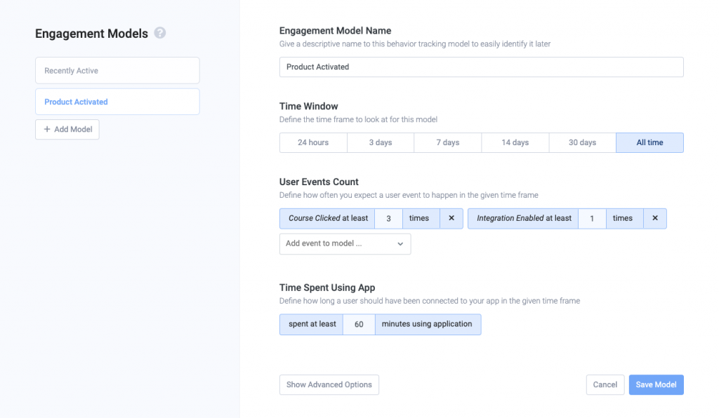 Engagement Model Editor in Refiner