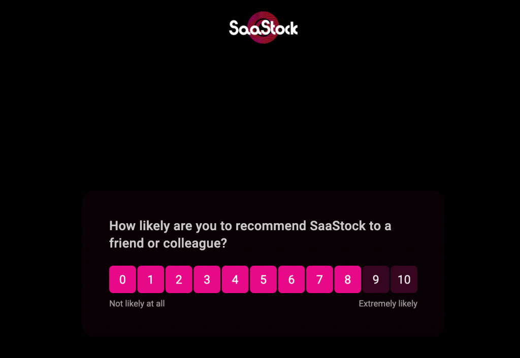 An example of an NPS survey.