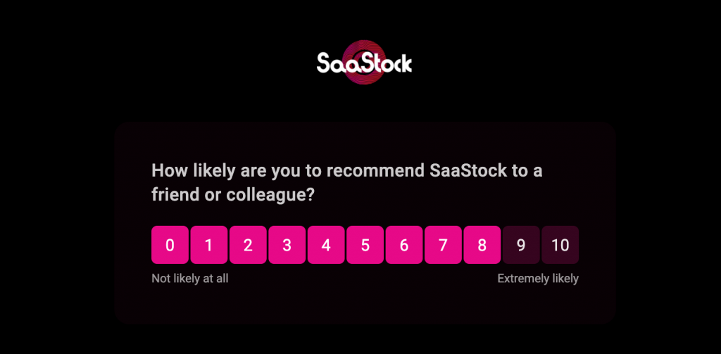 An example of an NPS survey.