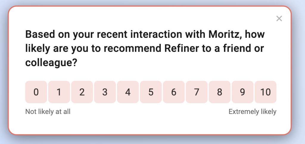 NPS customer service example.
