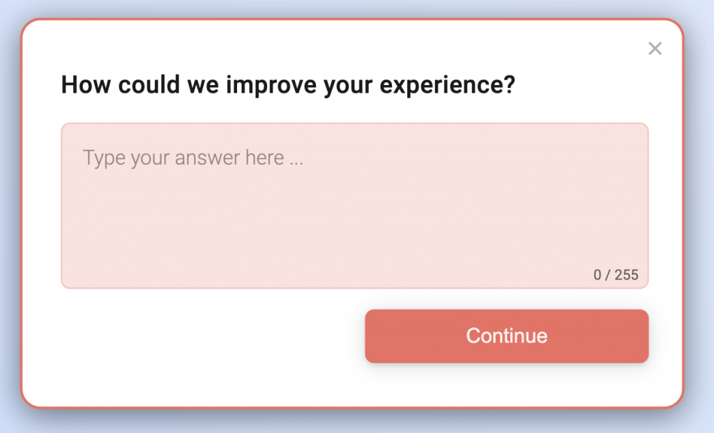 Customer service-focused follow-up question example.