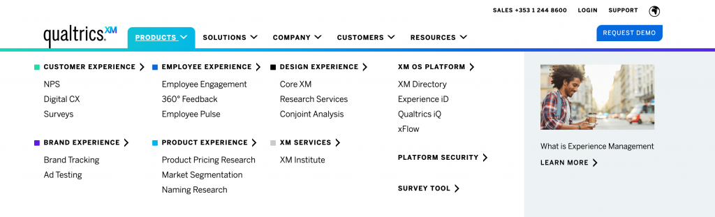 Qualtrics features.