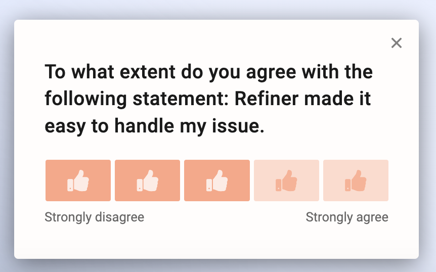 Customer effort score question 2.