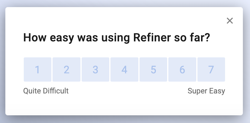 CES Survey launched with Refiner.