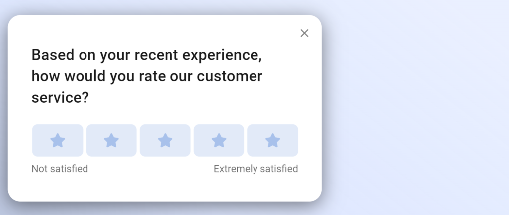 Customer onboarding question using segmentation.