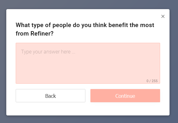 An example of a follow up, open-ended question in a UX survey.