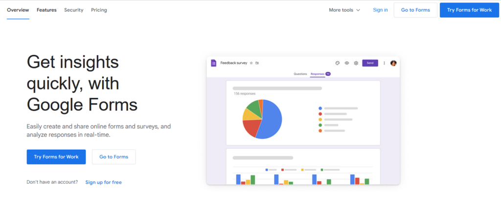 Using Google Forms for UX surveys.