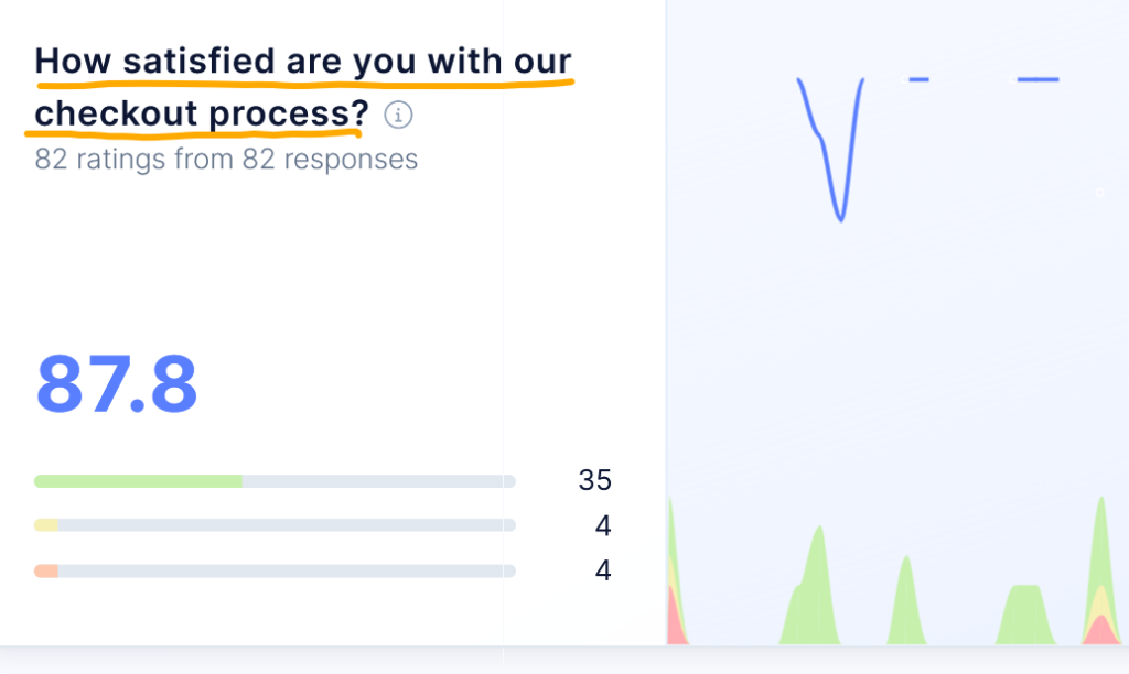 Example results of a highly targeted CSAT survey.