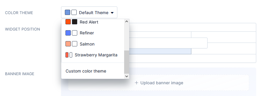 NPS widget color themes. 