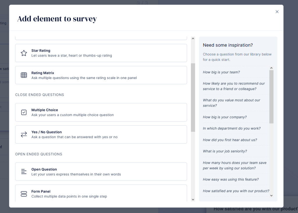 Adding elements to the CSAT survey.