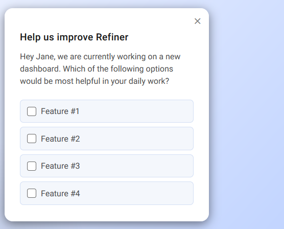 Roadmap prioritization survey.