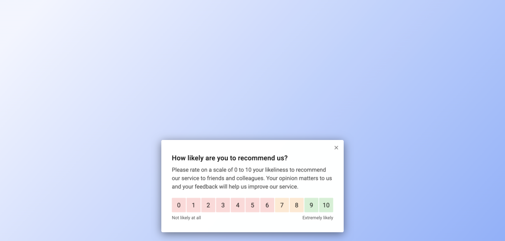 Illustration of an In-App NPS Survey